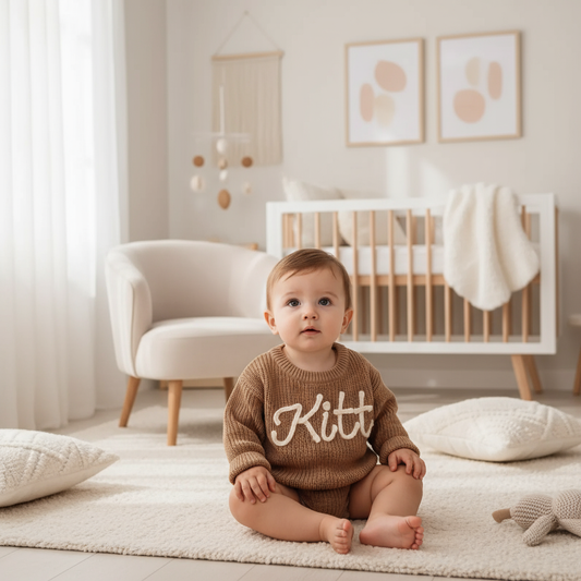 Baby boy in nursery - sitting