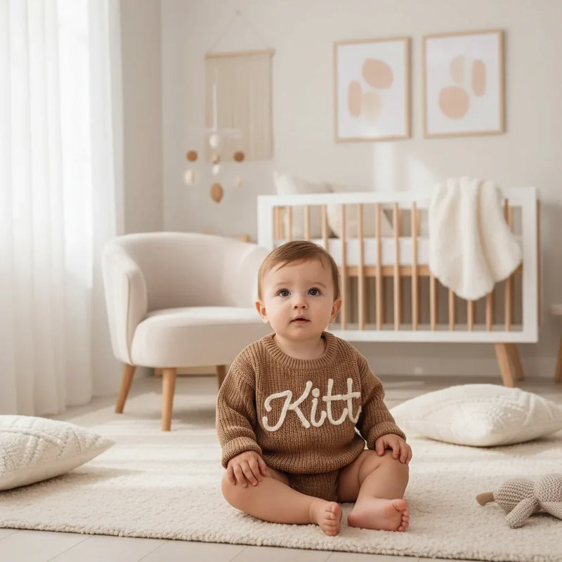 Baby boy in nursery - sitting