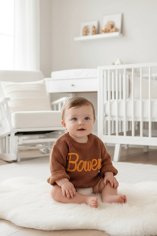 Baby boy in nursery - sitting