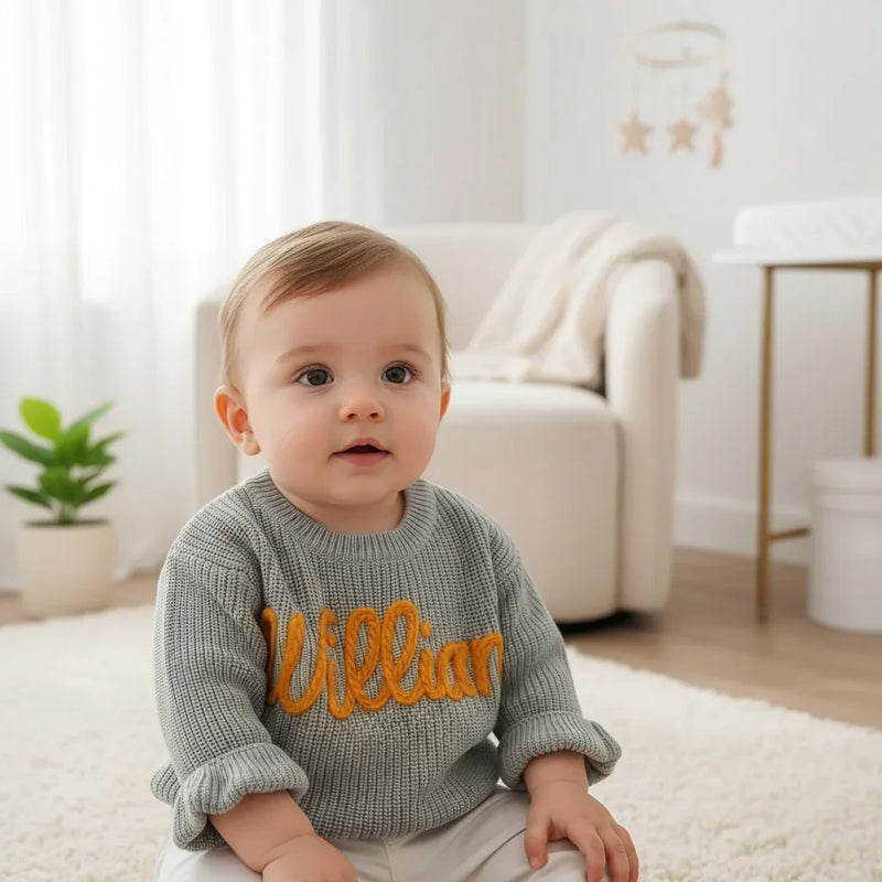 Baby boy in nursery - sitting