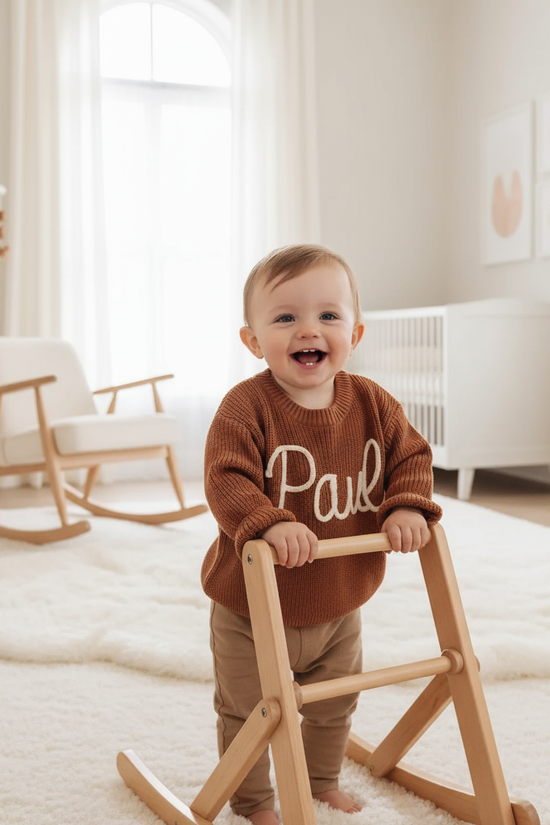 Baby boy in nursery - standing