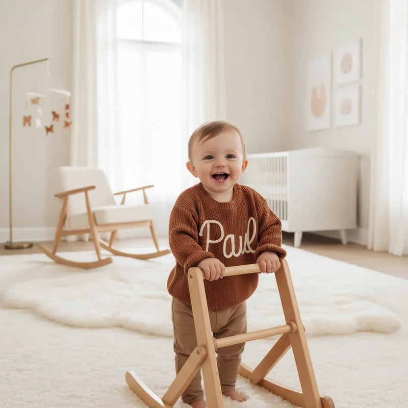 Baby boy in nursery - standing