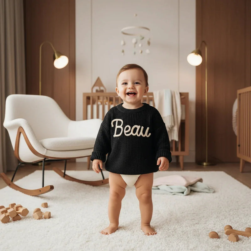 Baby boy in nursery - standing