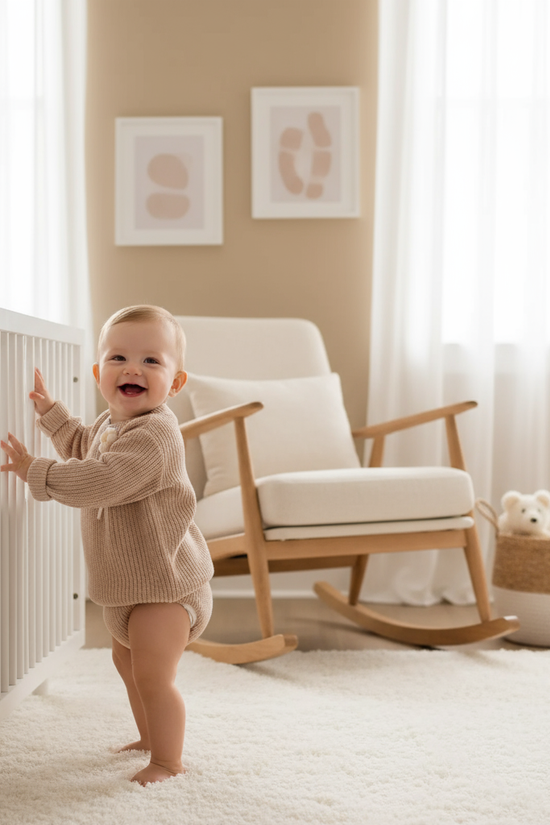 Baby boy in nursery - standing