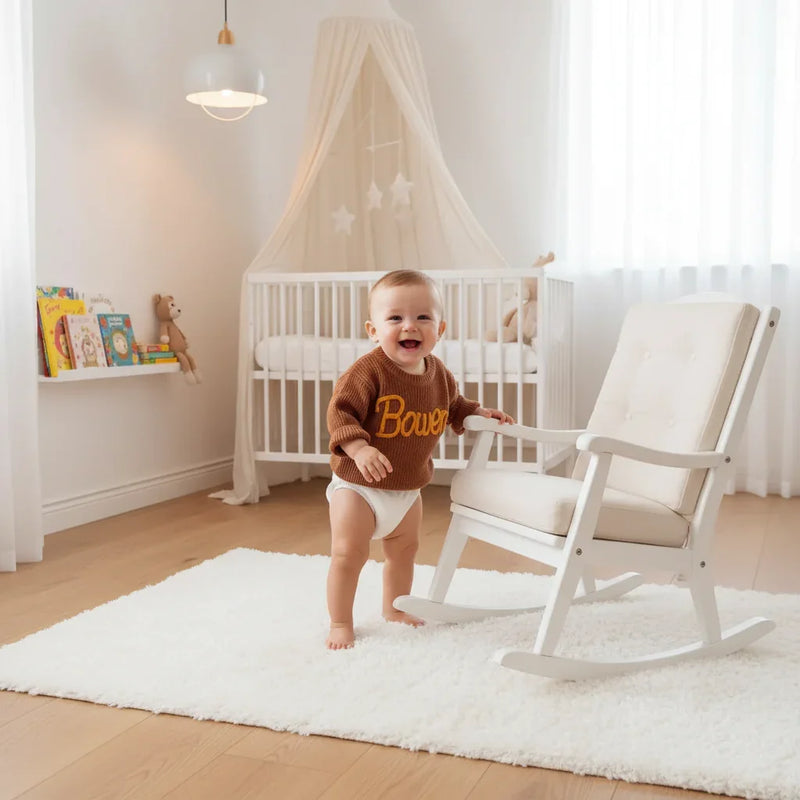 Baby boy in nursery - standing