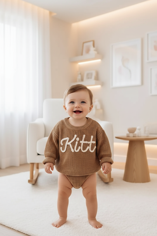 Baby boy in nursery - standing