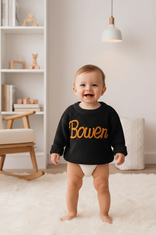Baby boy in nursery - standing