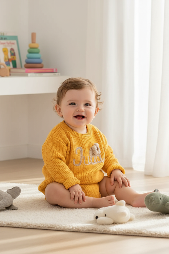 Baby boy in nursery - with toys