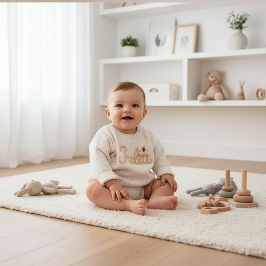 Baby boy in nursery - with toys