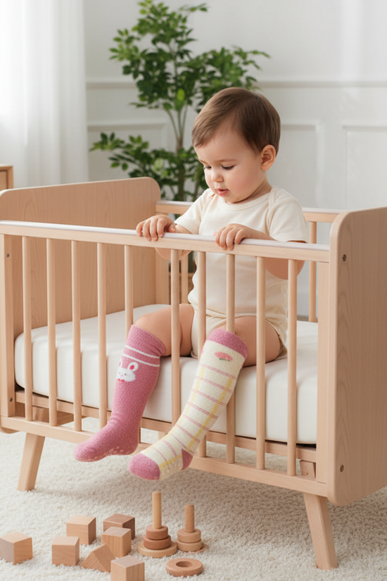 Baby boy playing with toys