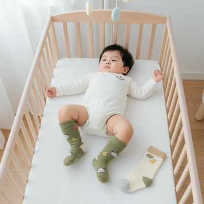 Baby boy top-down view