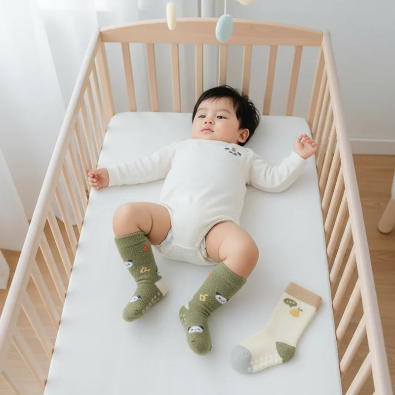 Baby boy top-down view