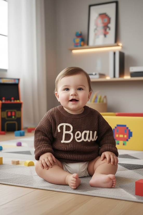 Baby front view in game room