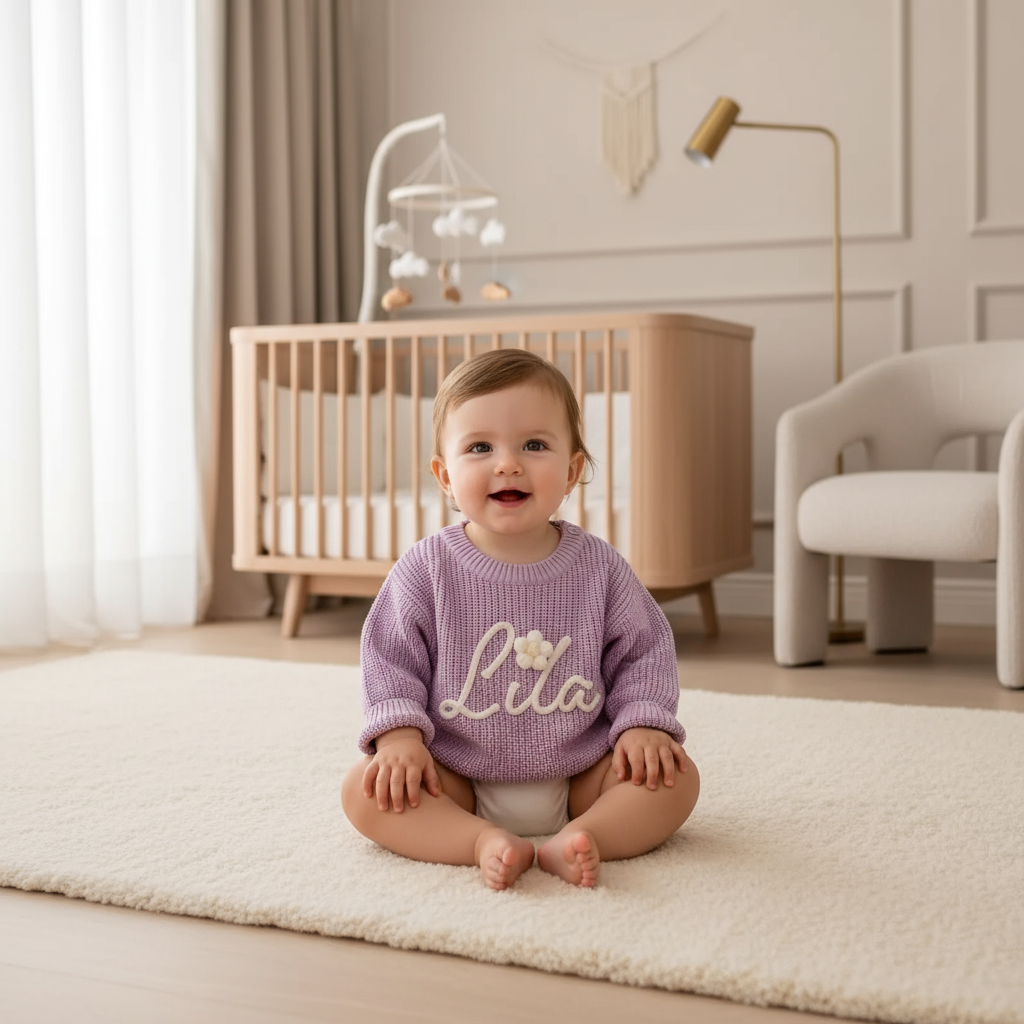 Baby front view in nursery