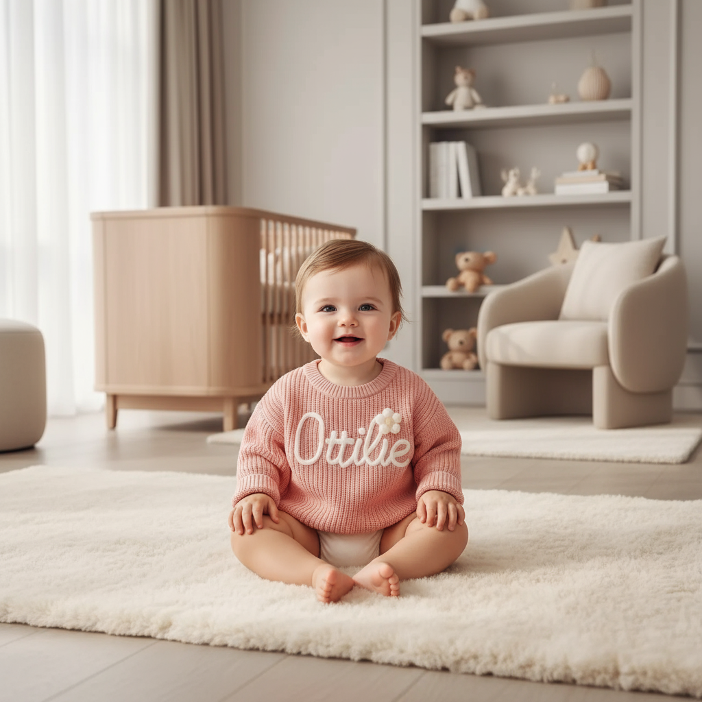 Baby front view in nursery