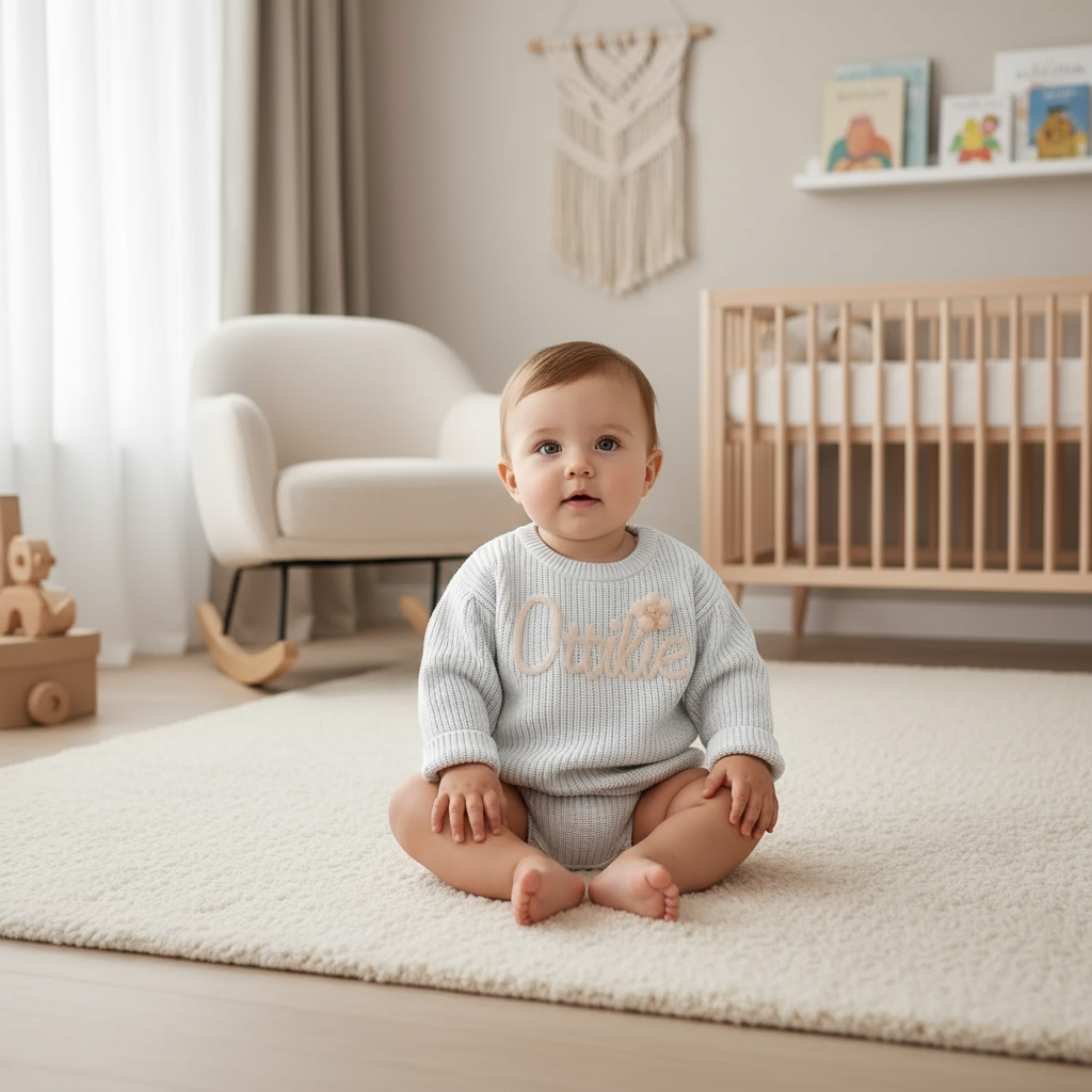 Baby front view in nursery