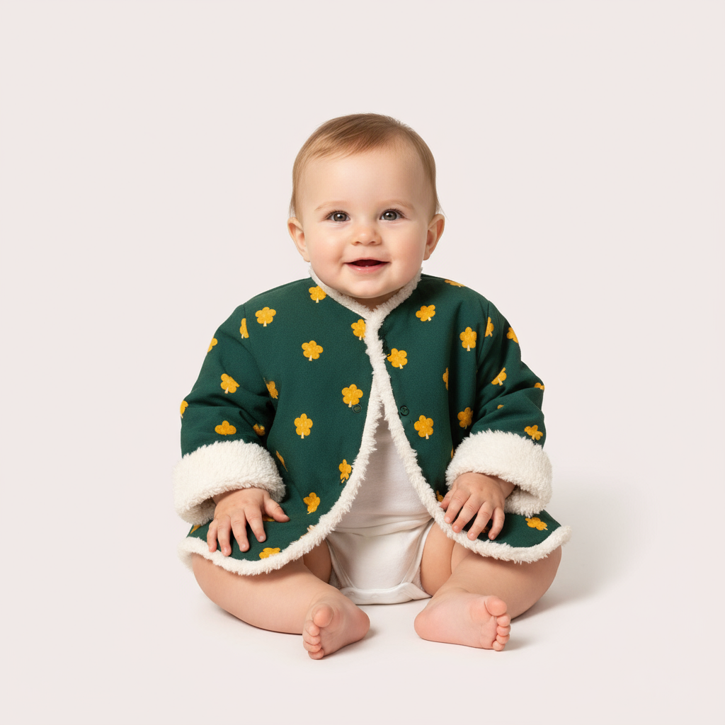 Baby front view studio shot