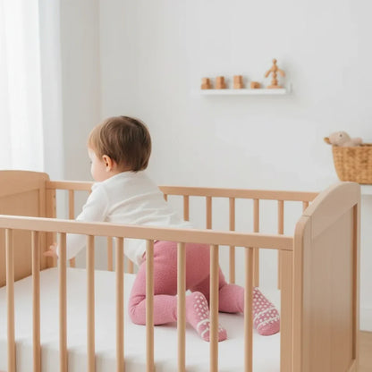 Baby girl back view crawling