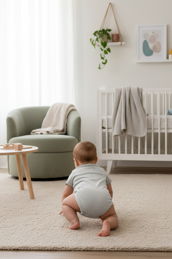 Baby Girl - Back View in Children's Room 2