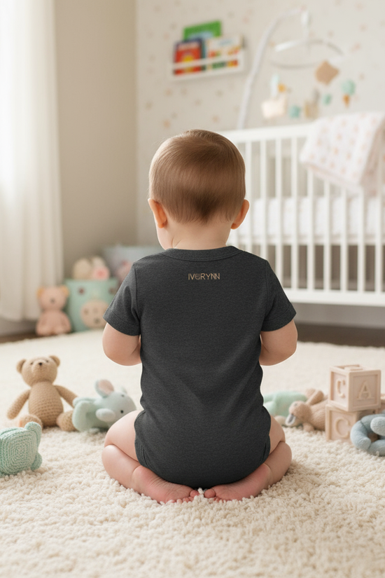 Baby girl in nursery - back view 1