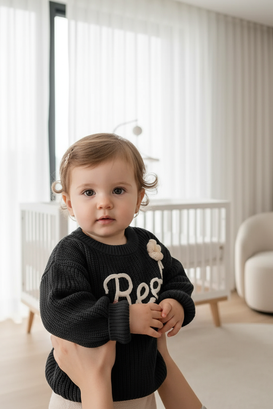 Baby girl in nursery - near window