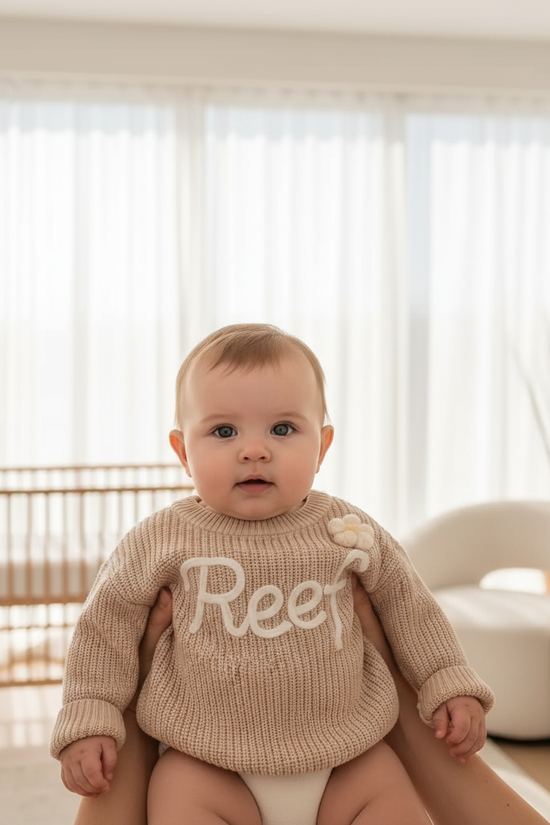 Baby girl in nursery - near window