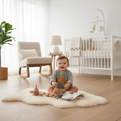 Baby girl in nursery - playing