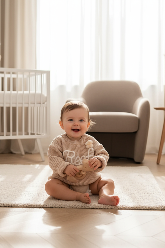 Baby girl in nursery - playing