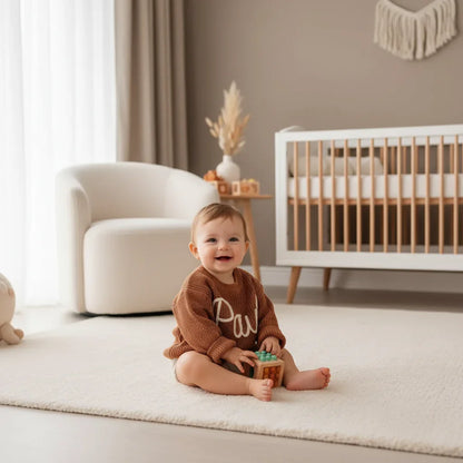 Baby girl in nursery - playing