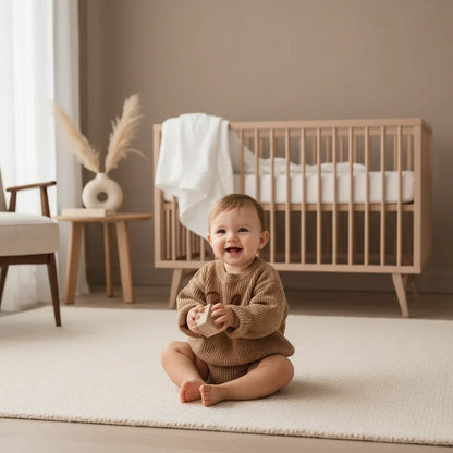 Baby girl in nursery - playing