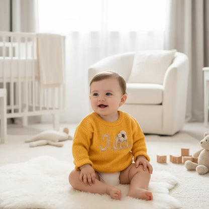 Baby girl in nursery - sitting