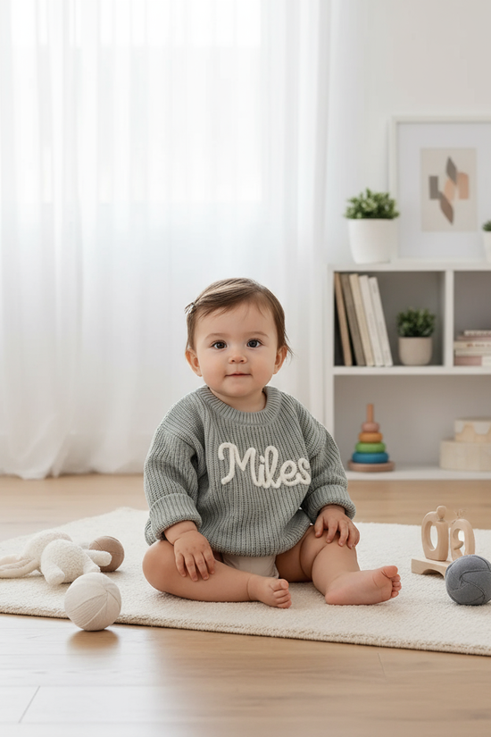 Baby girl in nursery - with toys