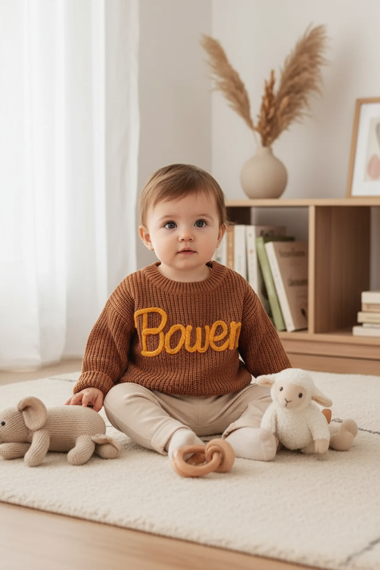 Baby girl in nursery - with toys