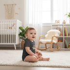 Baby girl - side angle in nursery