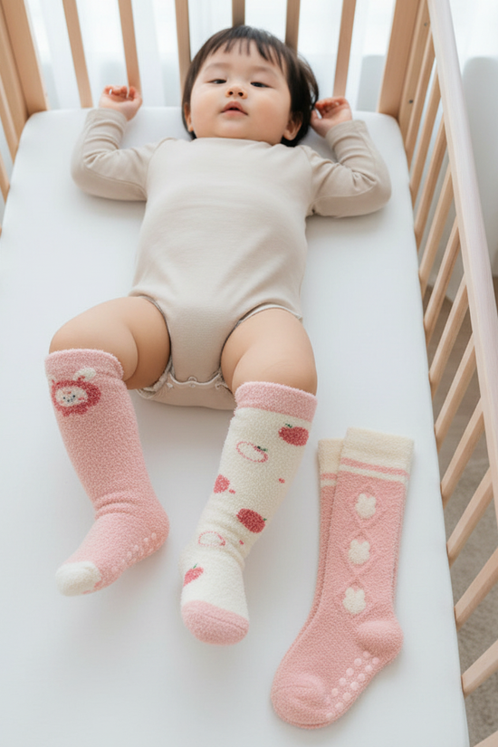 Baby girl top-down view