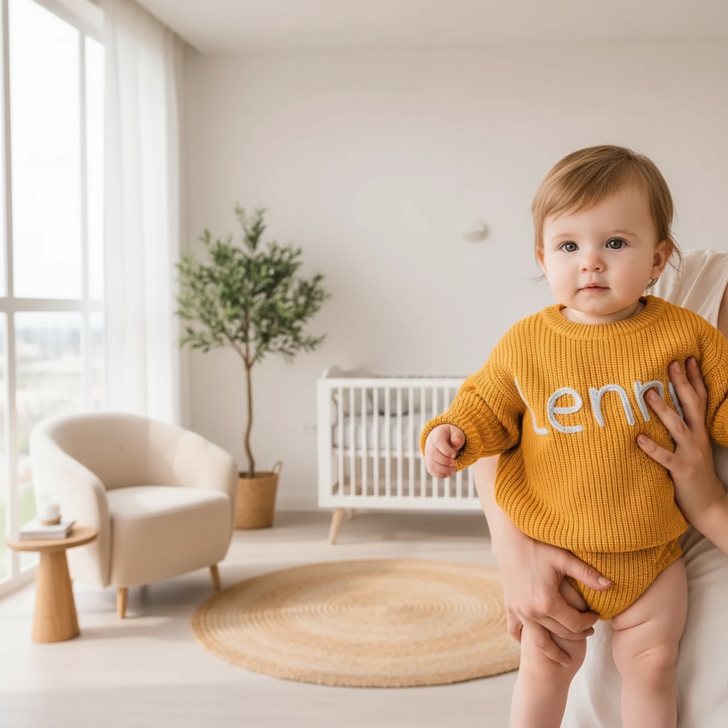 Baby girl with parent