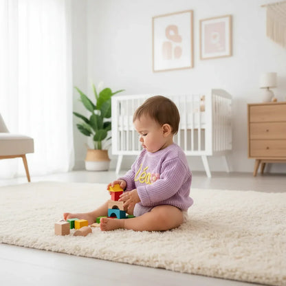 Baby side profile playing