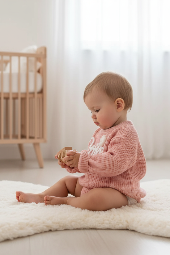 Baby side profile playing