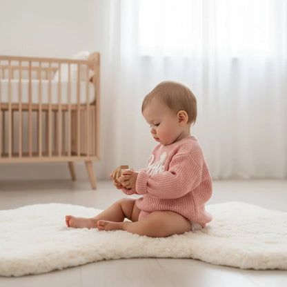 Baby side profile playing