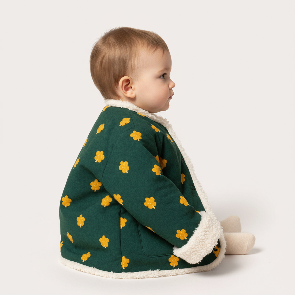 Baby side profile studio shot