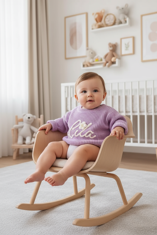 Baby three-quarter angle in chair