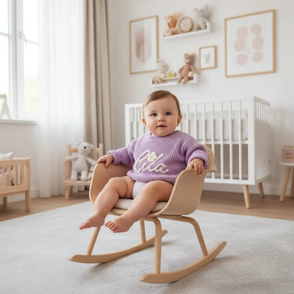 Baby three-quarter angle in chair