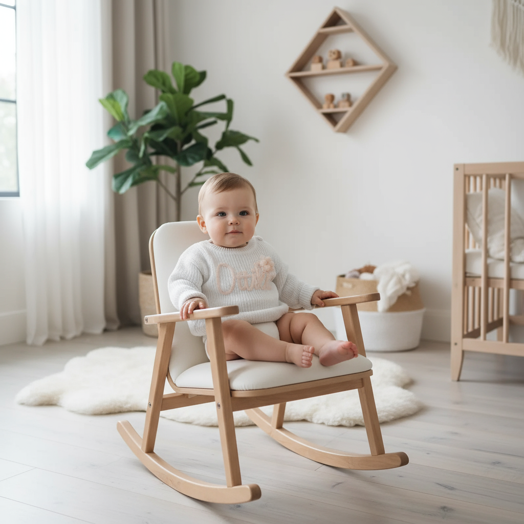 Baby three-quarter angle in chair