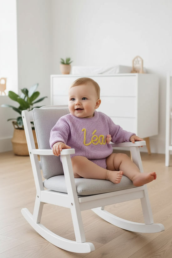 Baby three-quarter angle in chair