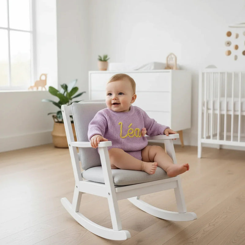 Baby three-quarter angle in chair