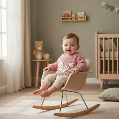 Baby three-quarter angle in chair