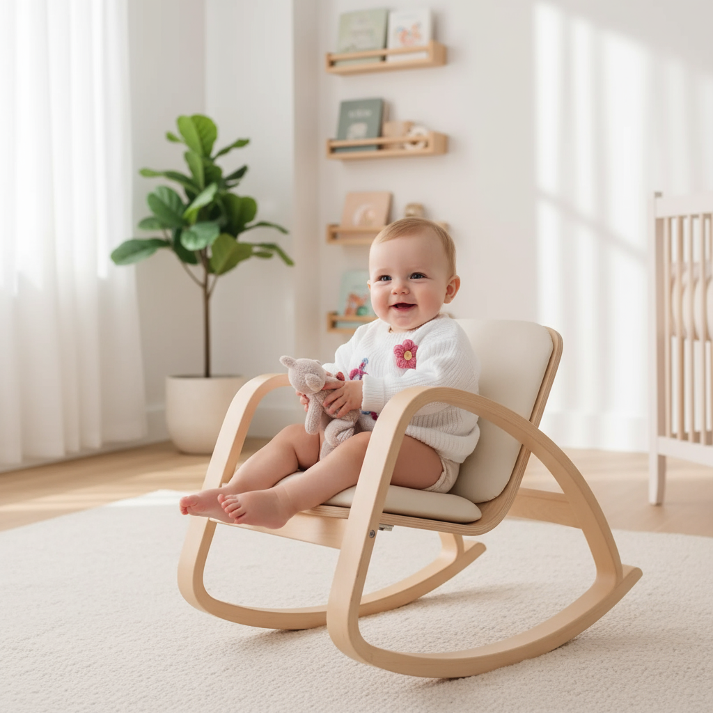 Baby three-quarter angle in chair