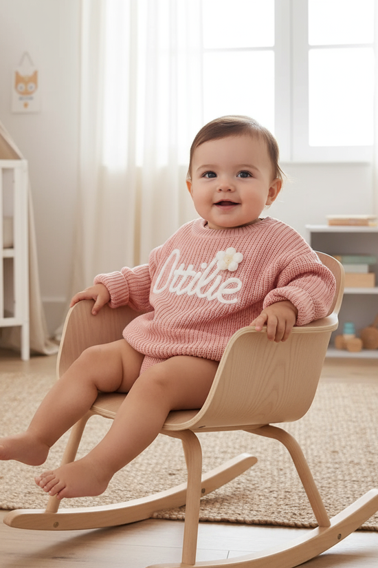 Baby three-quarter angle in chair