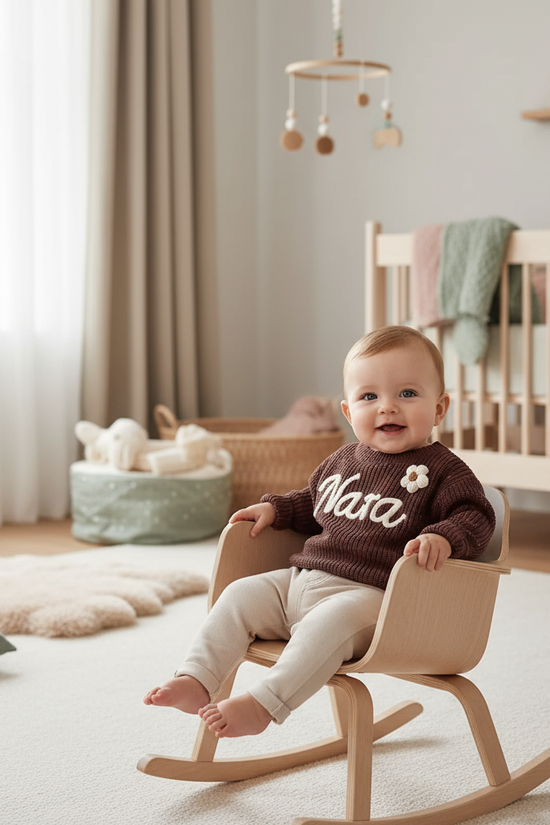 Baby three-quarter angle in chair
