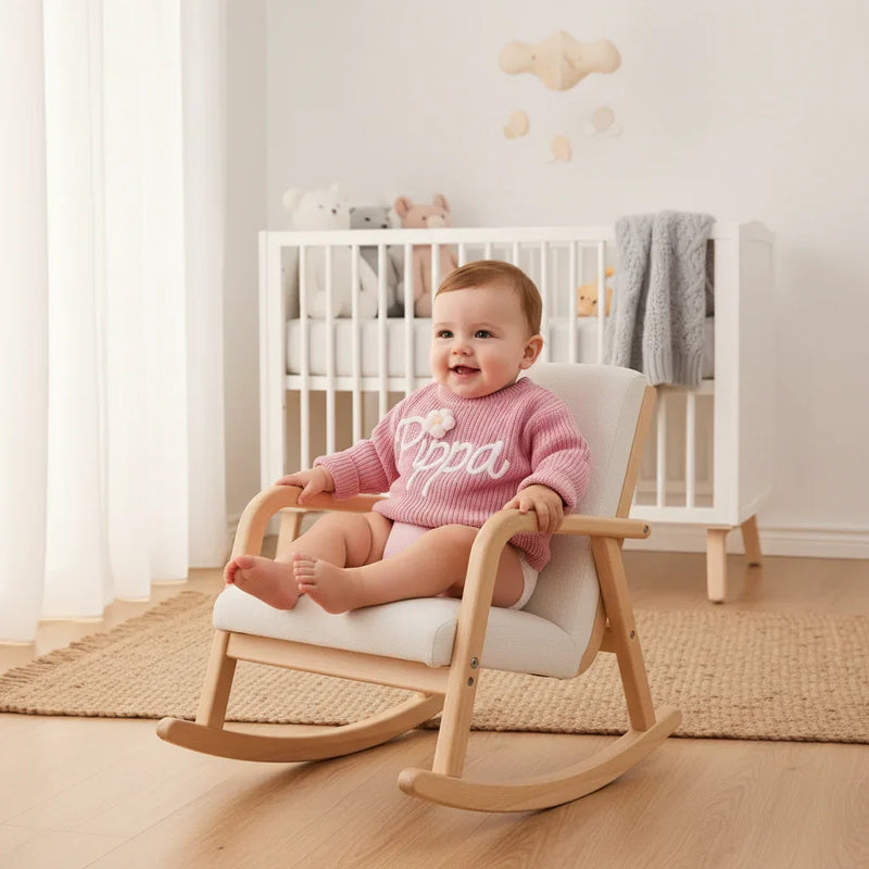 Baby three-quarter angle in chair